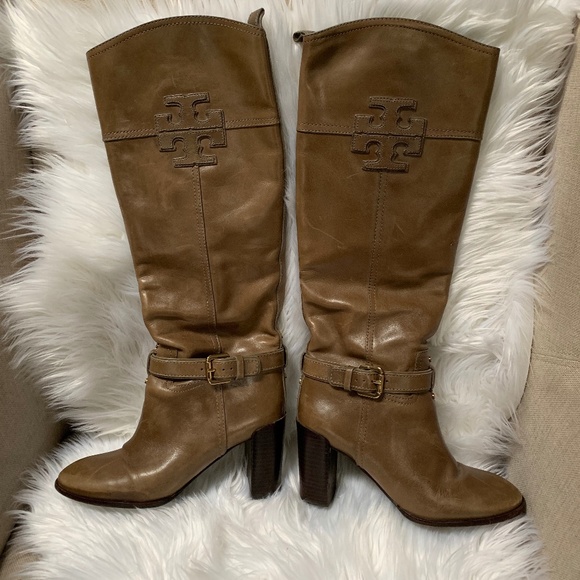 Tory Burch Mid Heel Leather Boot